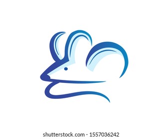 simple line art mouse logo design inspiration