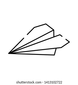 Simple Line Art Paper Plane Down Stock Vector (Royalty Free) 1413102722 ...