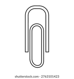 Simple line art paperclip icon for business or organization use