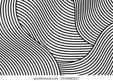 Padrão de arte de linha simples. Padrões geométricos, padrões abstratos, padrões sem costura. Ilustração vetorial