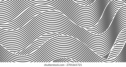 Einfaches Strichmuster. Geometrische, abstrakte, nahtlose Muster. Vektorgrafik