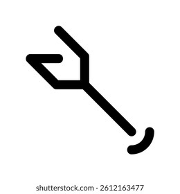 Simple Line Art Representation of a Directional Arrow Pointer