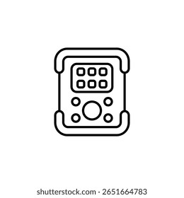 Simple Line Art Representation Of A Modern Keypad Interface Design