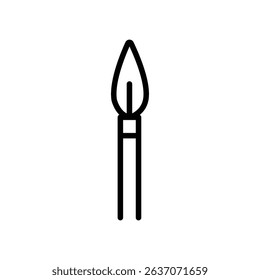 Simple line art spear icon, sharp point,  elegant design, refined, minimalist style.