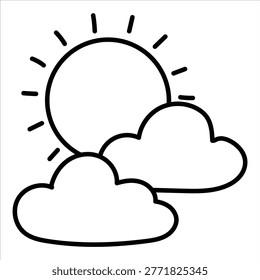 Simple line art sun