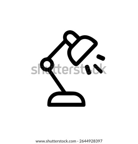 Simple Line Art Table Lamp Illumination Source Desktop Icon