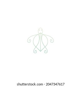 Simple Line Art Turtle Logo Template