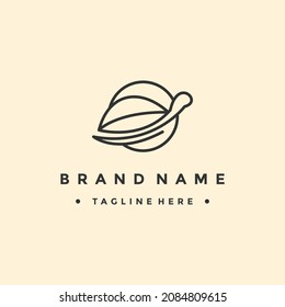 Simple Line Art Turtle Logo Template