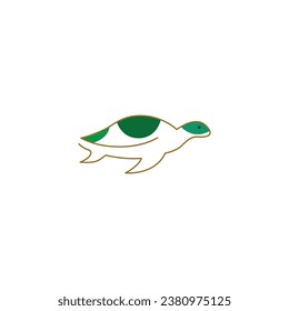 Simple Line Art Turtle Logo Template