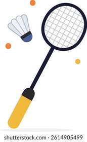 Simple line art vector of badminton vector illustrations