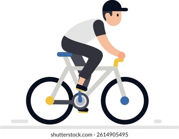 Simple line art vector of Cyclist vector illustrations
