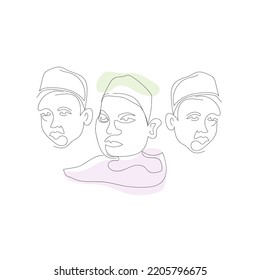 simple line art vector issolated on white background. illustration vector. Eps.10 