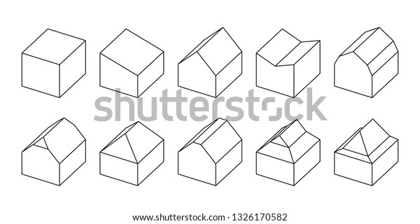 Simple Line Art Vector Set Different Stock Vector (Royalty Free) 1326170582