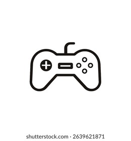 Simple line art video game controller icon design