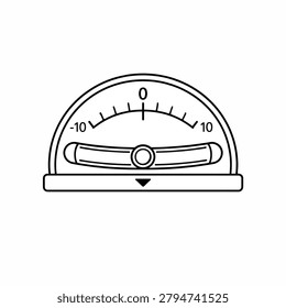 Simple line art of a vintage style analog gauge meter