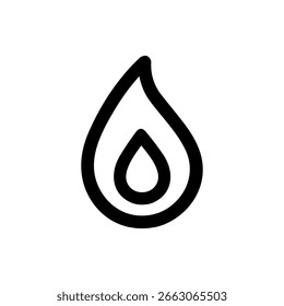 Simple Line Art Water Drop Icon Design Element Illustration Graphic