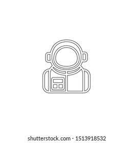 simple line astronaut logo icon design