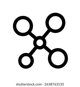 Simple Line Atom Molecule Structure Science Element Symbol Icon