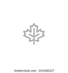 simple line autumn leaves logo icon design