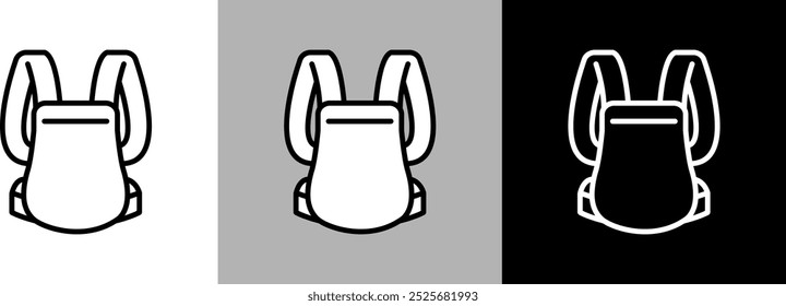 Simples linha bebê vetor ícone.