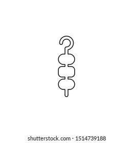 simple line barbeque logo icon design