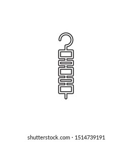 simple line barbeque logo icon design