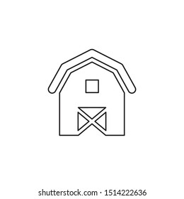 simple line barn logo icon design