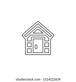 simple line barn logo icon design