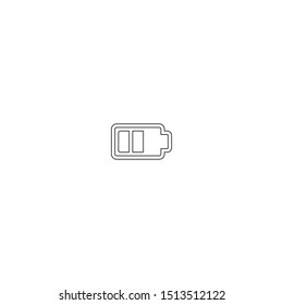 simple line battery logo icon design