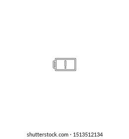 simple line battery logo icon design