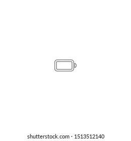 simple line battery logo icon design