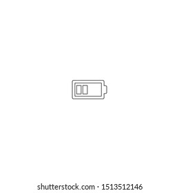 simple line battery logo icon design