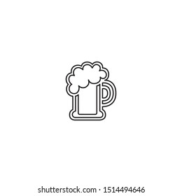 simple line beer logo icon design