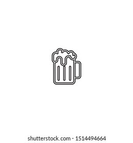 simple line beer logo icon design