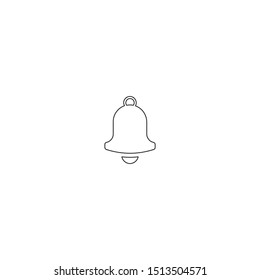 simple line bell logo icon design