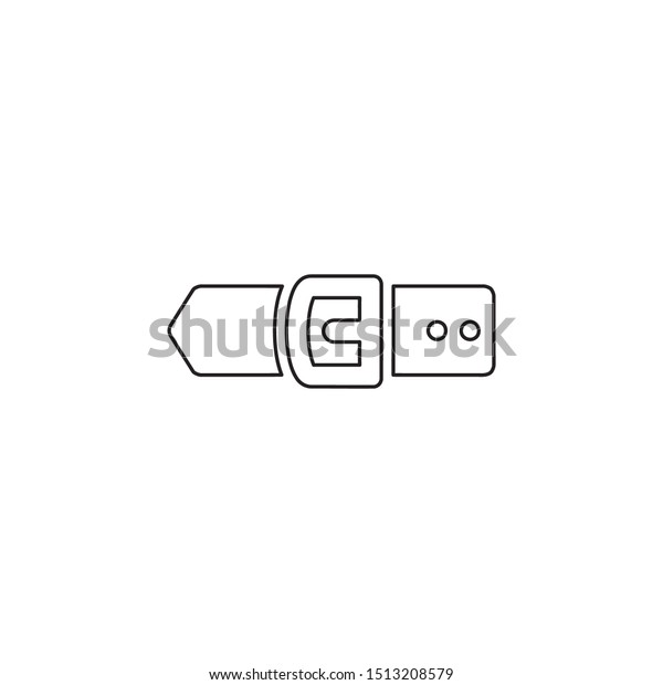 simple line belt logo icon\
design