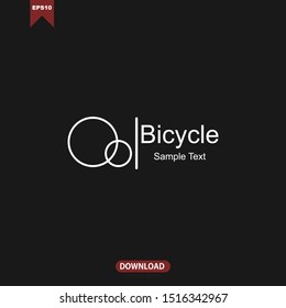 Simple line bicycke concept logo vector template design