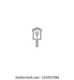 simple line bird house logo icon design