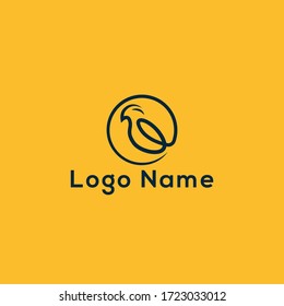 Simple line bird logo ,simple and cool bird logo