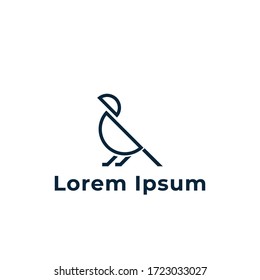 Einfaches Logo für Vogel, einfaches und cooles Vogellogo