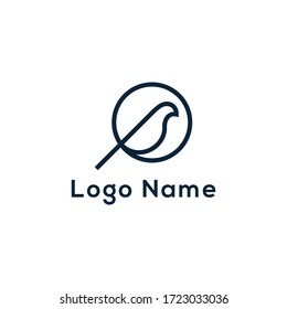 Simple Line Bird Logo ,simple And Cool Bird Logo