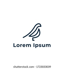 Simple line bird logo ,simple and cool bird logo