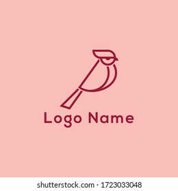 Logotipo de pájaro simple, logotipo de pájaro simple y fresco