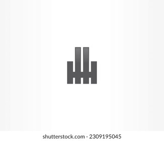 Icono de diseño de logotipo de línea simple y concepto negro