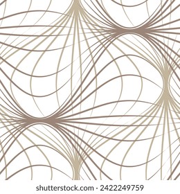 Simple line blue pattern, mesh, waves, seamless vector background.