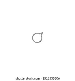 simple line bomb logo icon design