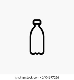 simple line bottle symbol - minimal icon