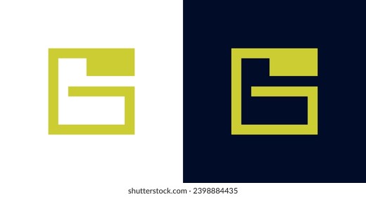 cuadro de línea simple logotipo de letra G