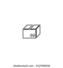 simple line box logo icon design