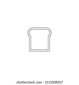 simple line bread slices logo icon design